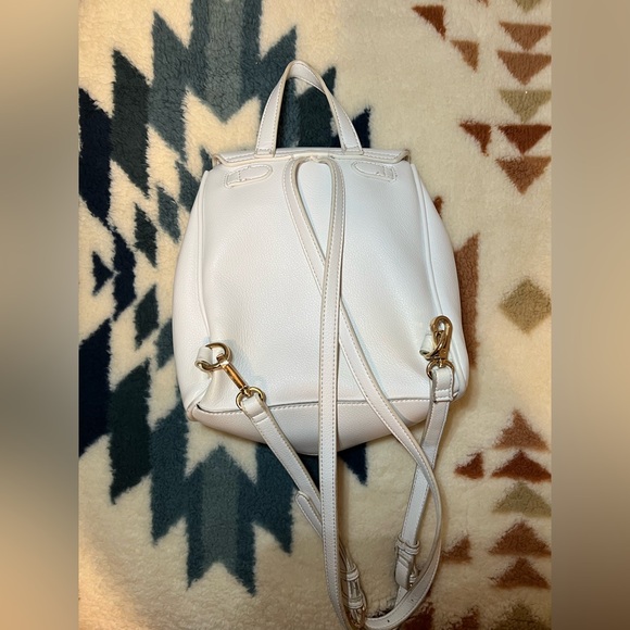 White Mini BackPack Purse - Picture 2 of 5